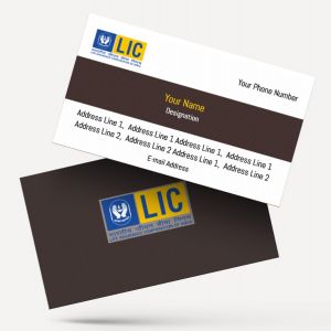 life insurance advisor LIC Agent  visiting business card online design format template sample images download  yellow n white dark brown background