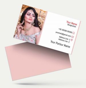 Beauty parlor visiting card design, 
Makeup artist business cards, 
Beauty salon card printing, 
Customized beauty parlor cards, 
Visiting card for female entrepreneurs, 
Professional makeup artist card design, 
Beauty studio business card templates