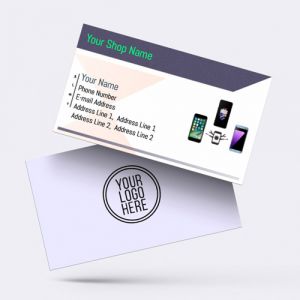 mobile shop visiting card design
