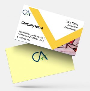 chartered accountant visiting card, templates, online free, online free, Black Color Yellow Background Visiting