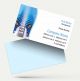 eye hospital ophthalmologist- optometrist- clinic doctor business visiting card design blue color