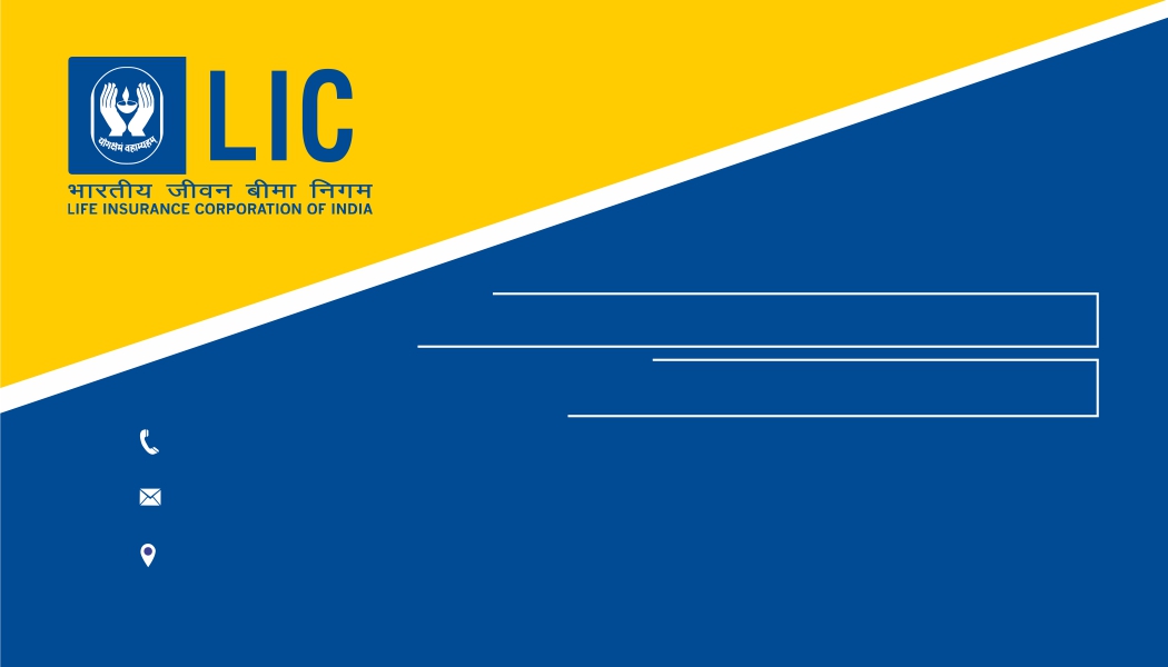 Details 163 lic visiting card background